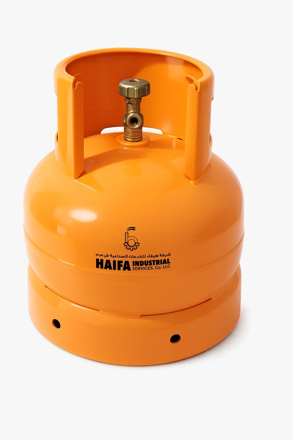 9 L-5 Kg LPG camping cylinder with size and dimensions displayed